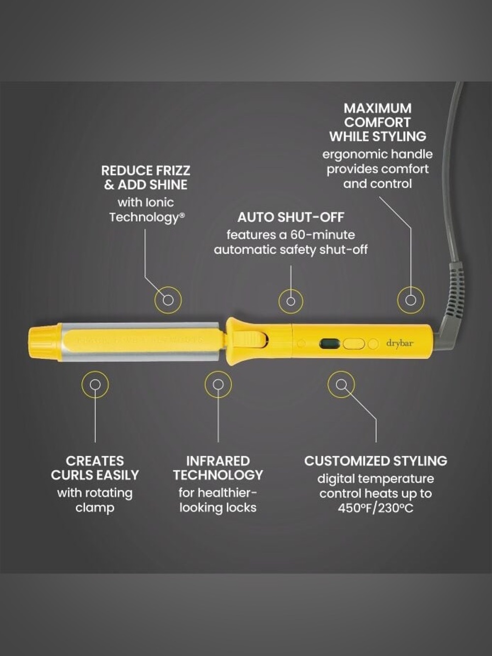 Dry Bar – The 3-Day Bender Rotating Curling Iron NWT - Picture 6 of 16